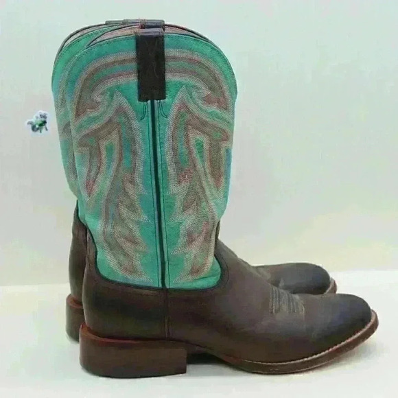 Twisted X Women’s Brown and Green Leather Western Boots Size US 8.5 B - Picture 7 of 11